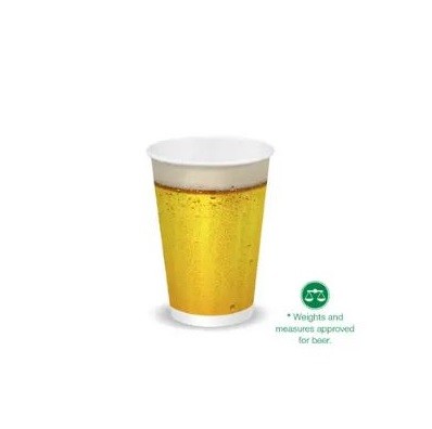  Paper Bio Beer Cup 425ml Weights & Measured