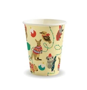 BioCup Christmas Series Paper Compostable Coffee Cups