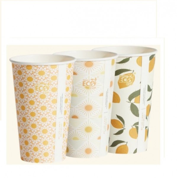 Art Series Truly Eco Aqueous Compostable Coffee Cups